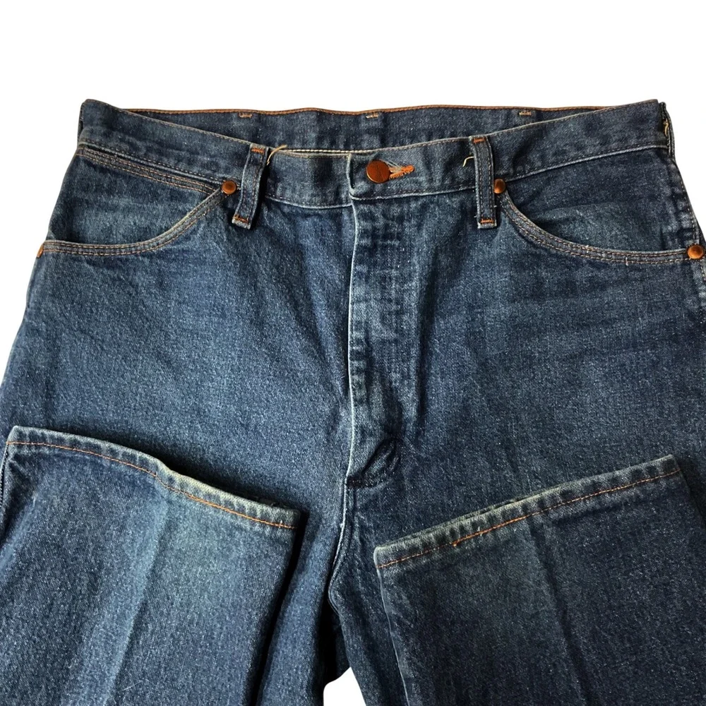 Wrangler Men's Original Fit Rigid Frontier‎ Relaxed Straight Denim Jeans Size 34
